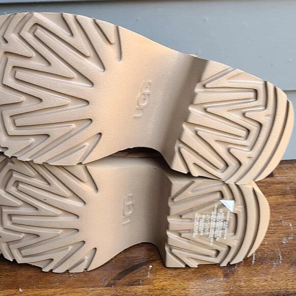 UGG New Heights Ultra Mini Platform Boots NWT! NEW! size 8 Suede Shearling - Picture 12 of 13